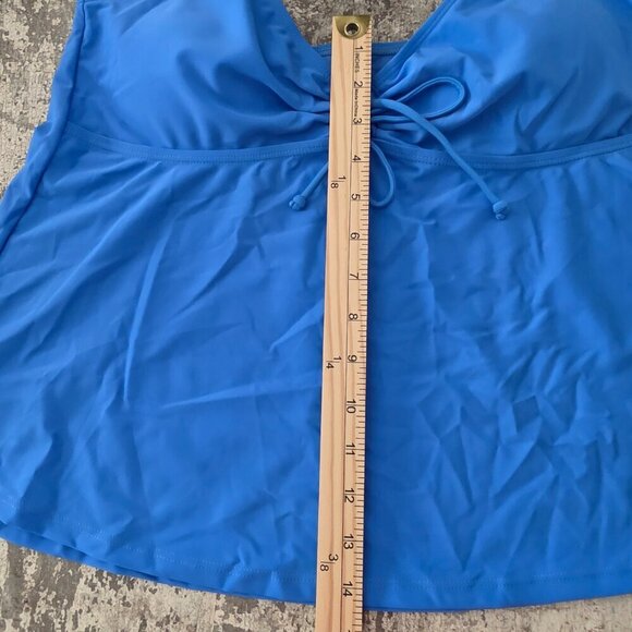 Chicsoul Blue Tankini Bathing Suit Top Never Worn. Size 1XL - Picture 7 of 8